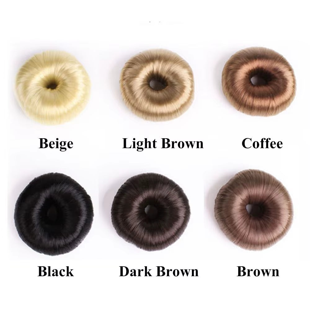 Beige Elegant Hair Wig Hair Clip Black Hair Accessories Hair Ring Bun Maker Hair Donut Shaper Hair Styling Tools