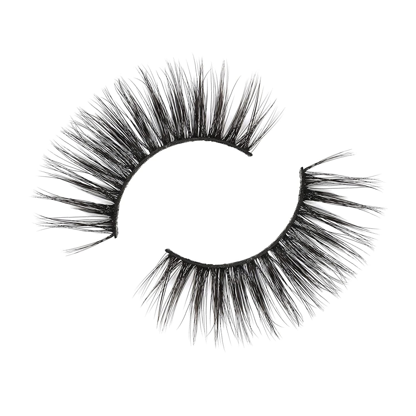 3D False Eyelashes Packs 5 Pairs Faux Mink Lashes Fluffy Natural Look False Lash 18MM Volume Long Faux Eyelash Soft Reusable Lashes (5Pairs1Style(6D08))