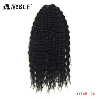 Crochet Hair Braids Synthetic Hair 22 “ Water Wave Crochet Hair Ponytail Fake Hair Ombre Blonde Hair Curly Hair Extensions