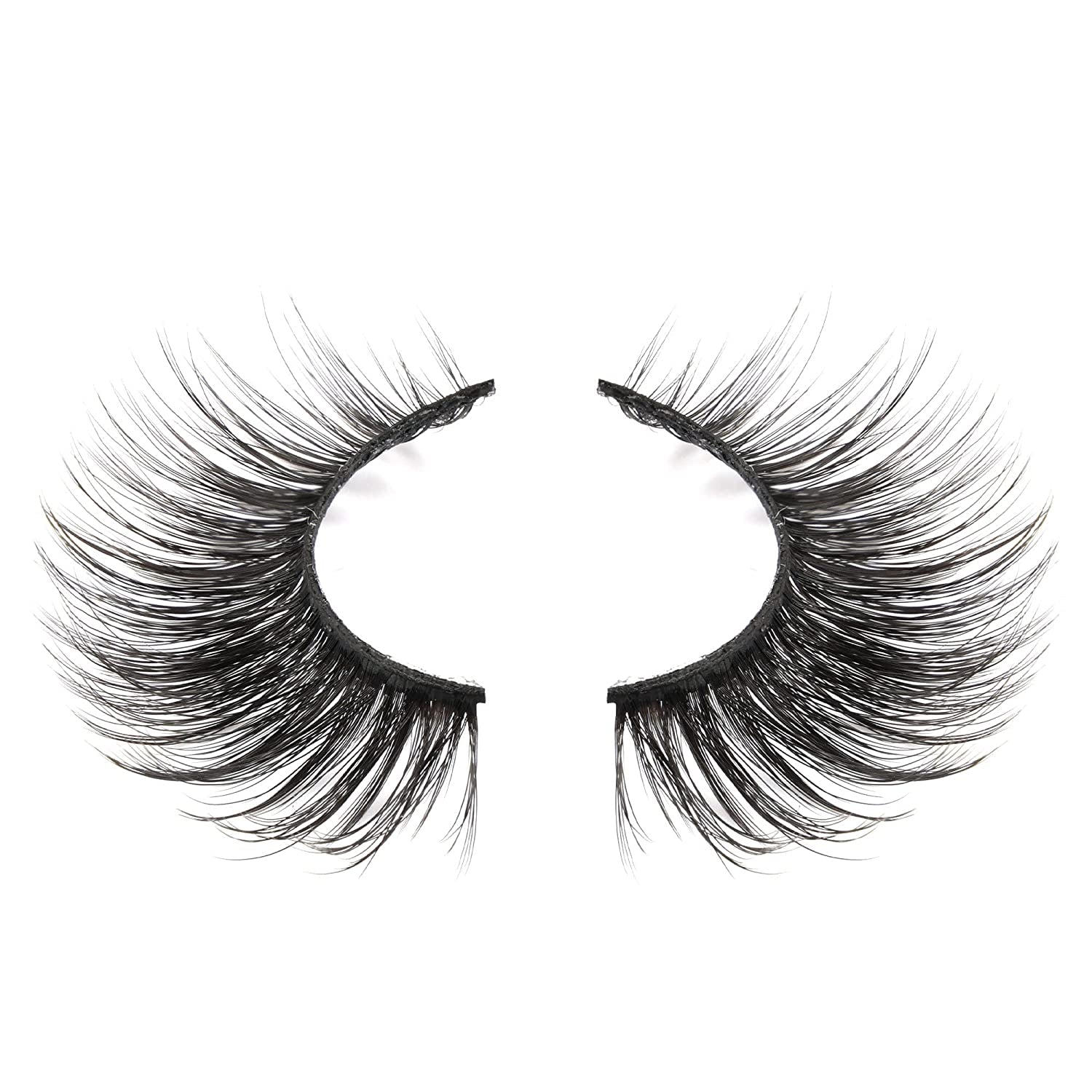 3D False Eyelashes Packs 5 Pairs Faux Mink Lashes Fluffy Natural Look False Lash 18MM Volume Long Faux Eyelash Soft Reusable Lashes (5Pairs1Style(6D08))