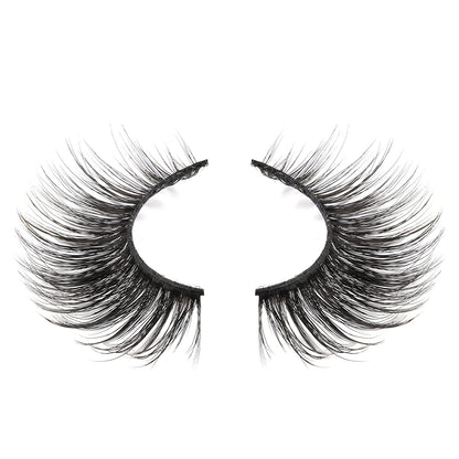3D False Eyelashes Packs 5 Pairs Faux Mink Lashes Fluffy Natural Look False Lash 18MM Volume Long Faux Eyelash Soft Reusable Lashes (5Pairs1Style(6D08))