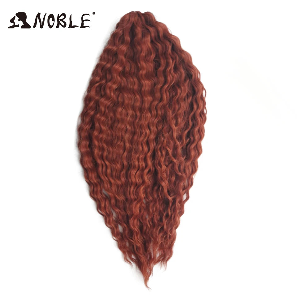Crochet Hair Braids Synthetic Hair 22 “ Water Wave Crochet Hair Ponytail Fake Hair Ombre Blonde Hair Curly Hair Extensions