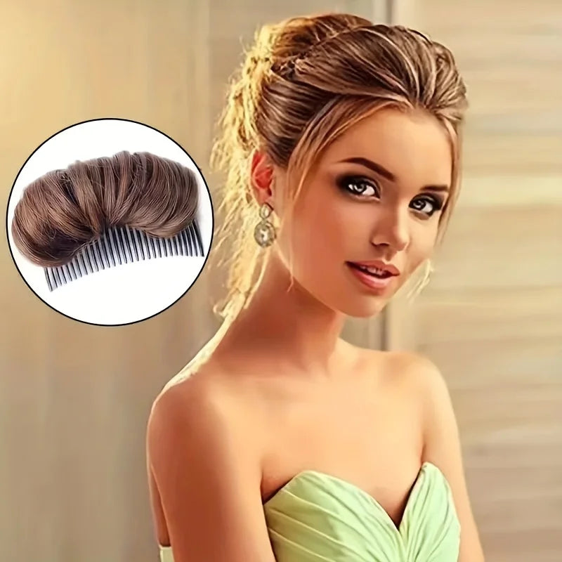 Invisible Fluffy Volume Lift Hair Hair Clips for Women Fluffy Hair Clip Hair Bun False Hair Fluffy Wig Hair Comb Synthetic Hair