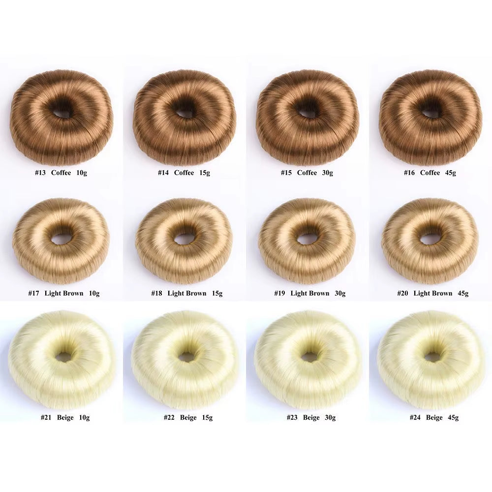 Beige Elegant Hair Wig Hair Clip Black Hair Accessories Hair Ring Bun Maker Hair Donut Shaper Hair Styling Tools