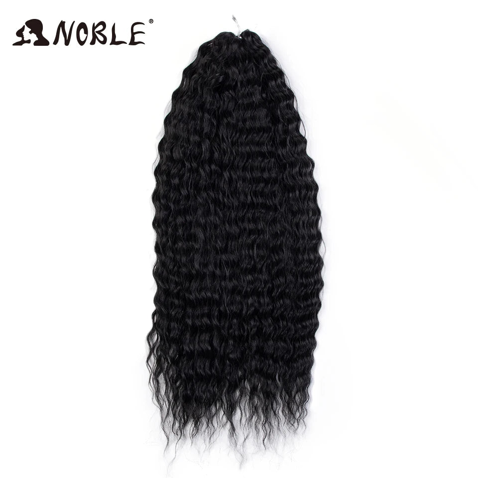 Crochet Hair Braids Synthetic Hair 22 “ Water Wave Crochet Hair Ponytail Fake Hair Ombre Blonde Hair Curly Hair Extensions