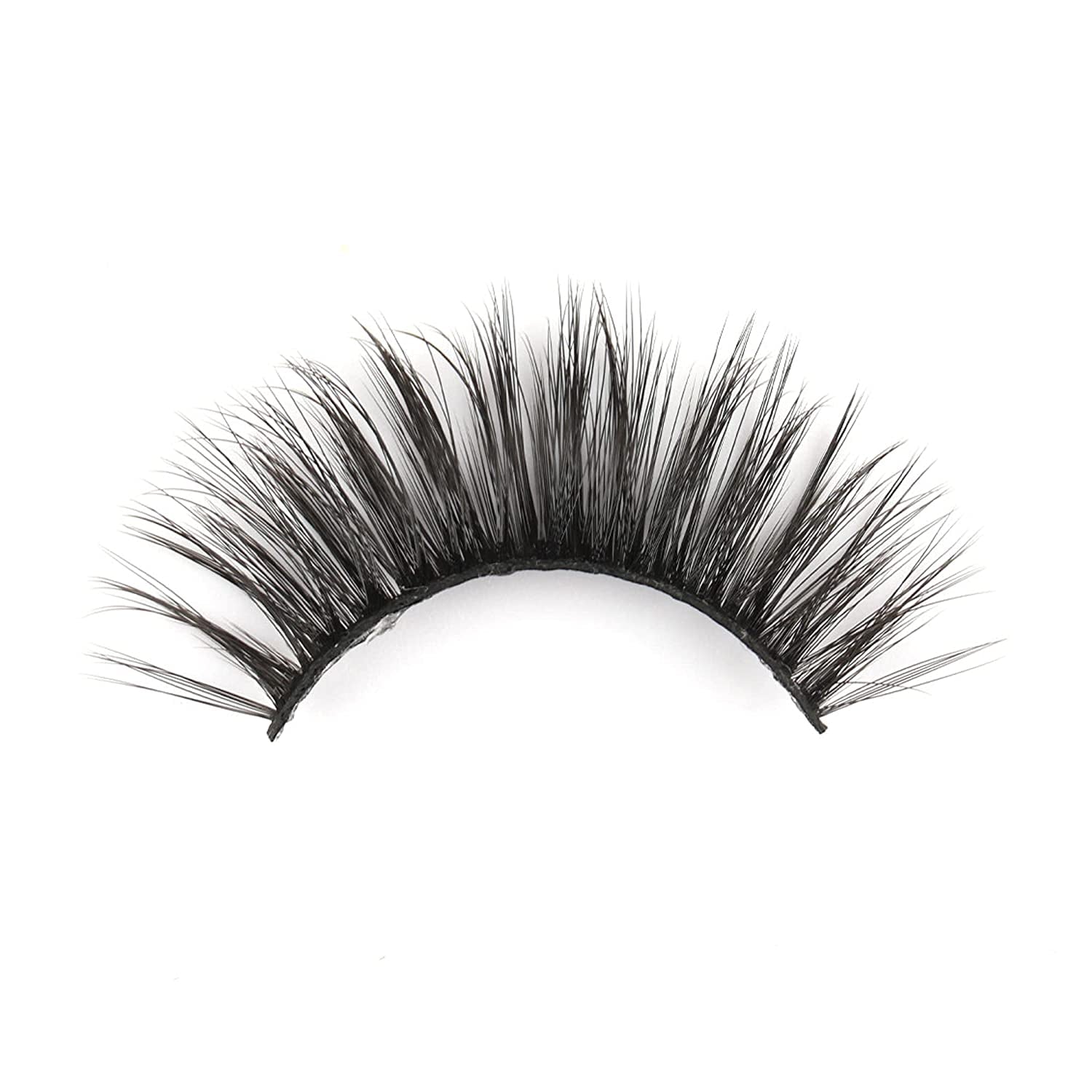 3D False Eyelashes Packs 5 Pairs Faux Mink Lashes Fluffy Natural Look False Lash 18MM Volume Long Faux Eyelash Soft Reusable Lashes (5Pairs1Style(6D08))