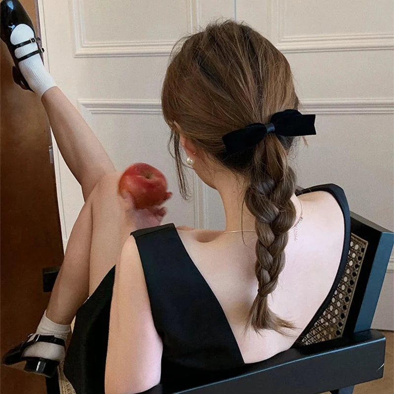 2Pcs/Set Bow Hair Clips Velvet Bow Knot Barrettes Korean Hair Clip Side Pin Hairpin Women Hair Accessories
