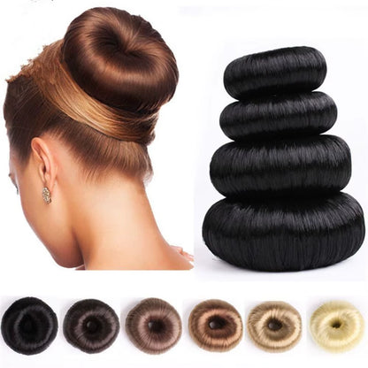 Beige Elegant Hair Wig Hair Clip Black Hair Accessories Hair Ring Bun Maker Hair Donut Shaper Hair Styling Tools