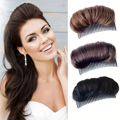 Invisible Fluffy Volume Lift Hair Hair Clips for Women Fluffy Hair Clip Hair Bun False Hair Fluffy Wig Hair Comb Synthetic Hair