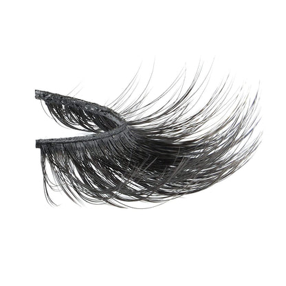 3D False Eyelashes Packs 5 Pairs Faux Mink Lashes Fluffy Natural Look False Lash 18MM Volume Long Faux Eyelash Soft Reusable Lashes (5Pairs1Style(6D08))