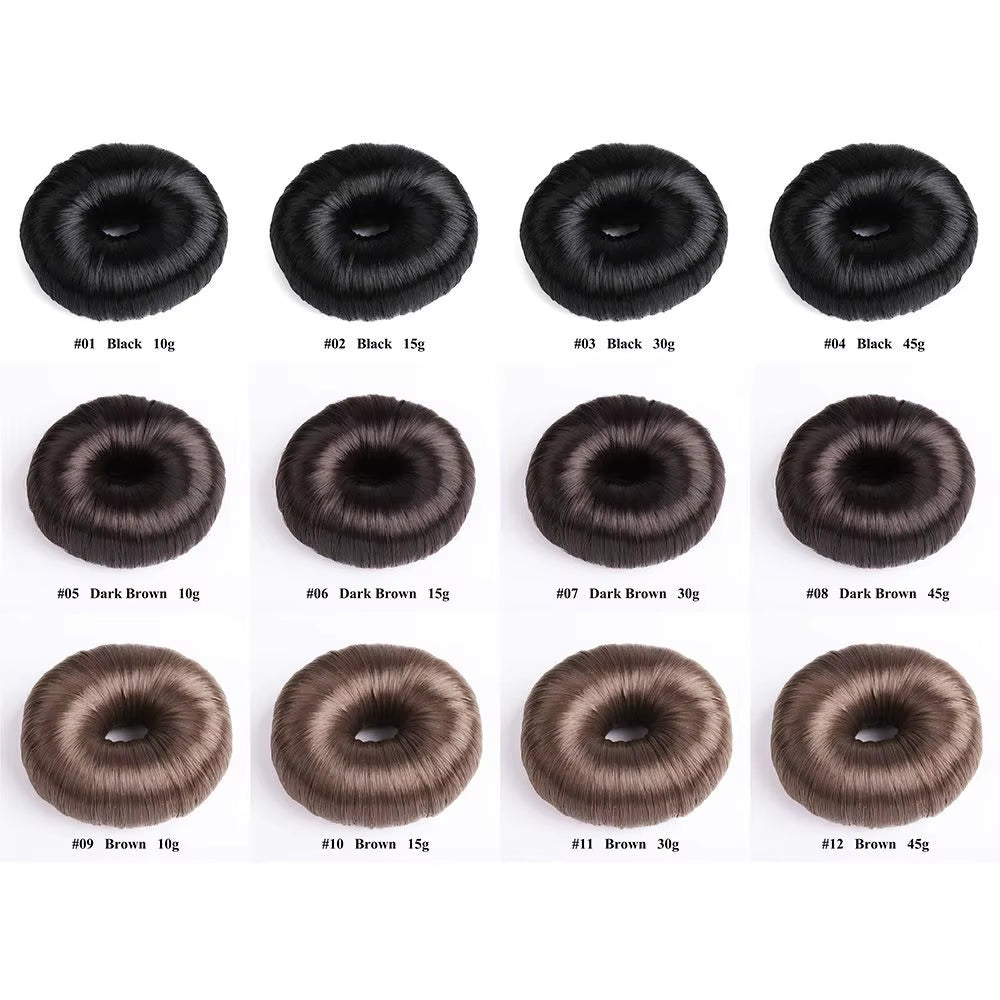 Beige Elegant Hair Wig Hair Clip Black Hair Accessories Hair Ring Bun Maker Hair Donut Shaper Hair Styling Tools