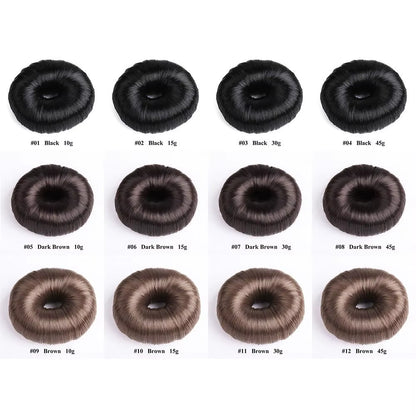 Beige Elegant Hair Wig Hair Clip Black Hair Accessories Hair Ring Bun Maker Hair Donut Shaper Hair Styling Tools