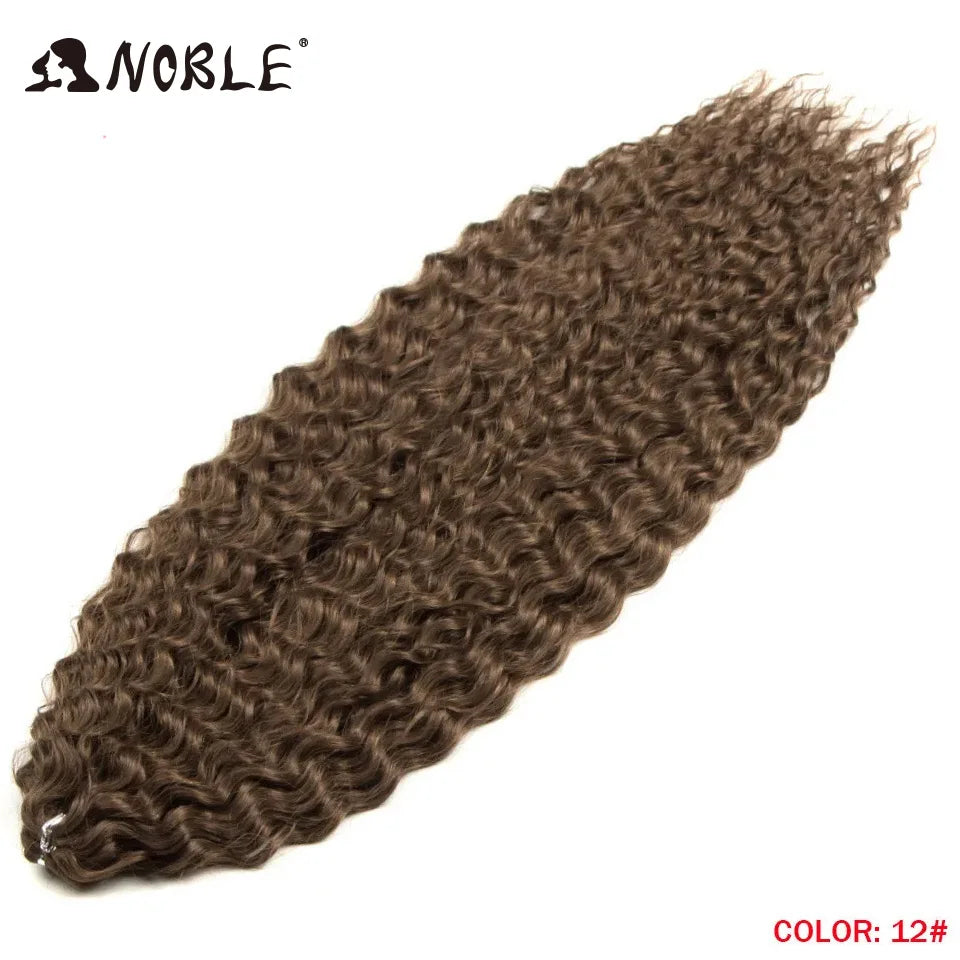 Crochet Hair Braids Synthetic Hair 22 “ Water Wave Crochet Hair Ponytail Fake Hair Ombre Blonde Hair Curly Hair Extensions